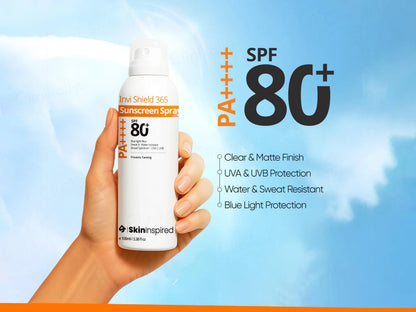 SkinInspired Invi Shield 365 Sunscreen Spray SPF 80 PA