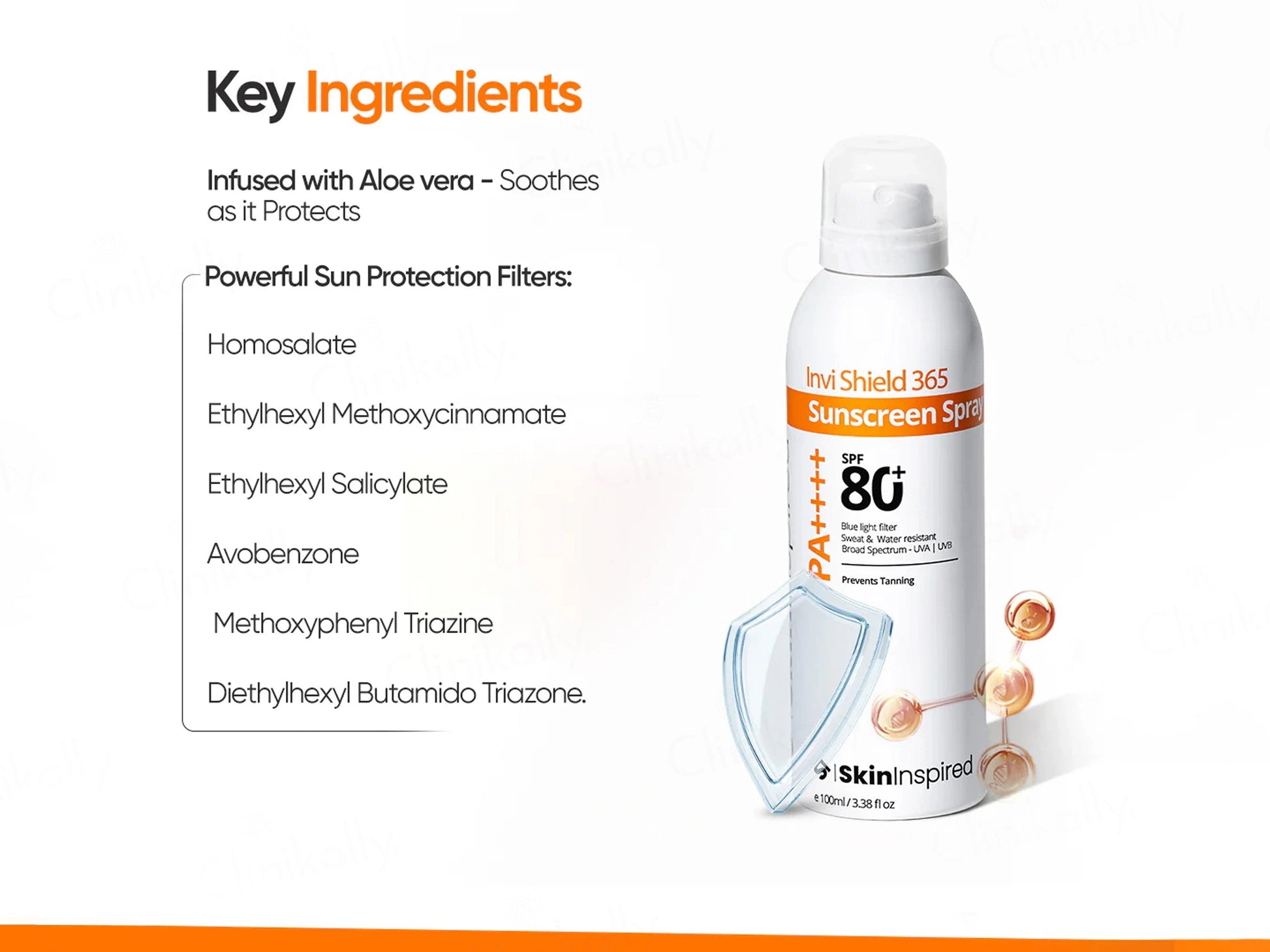 SkinInspired Invi Shield 365 Sunscreen Spray SPF 80 PA