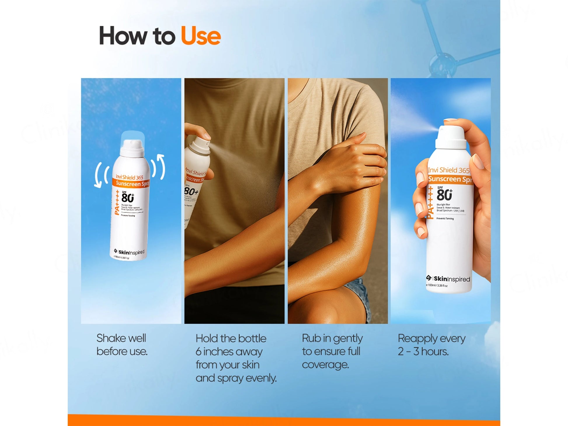 SkinInspired Invi Shield 365 Sunscreen Spray SPF 80 PA