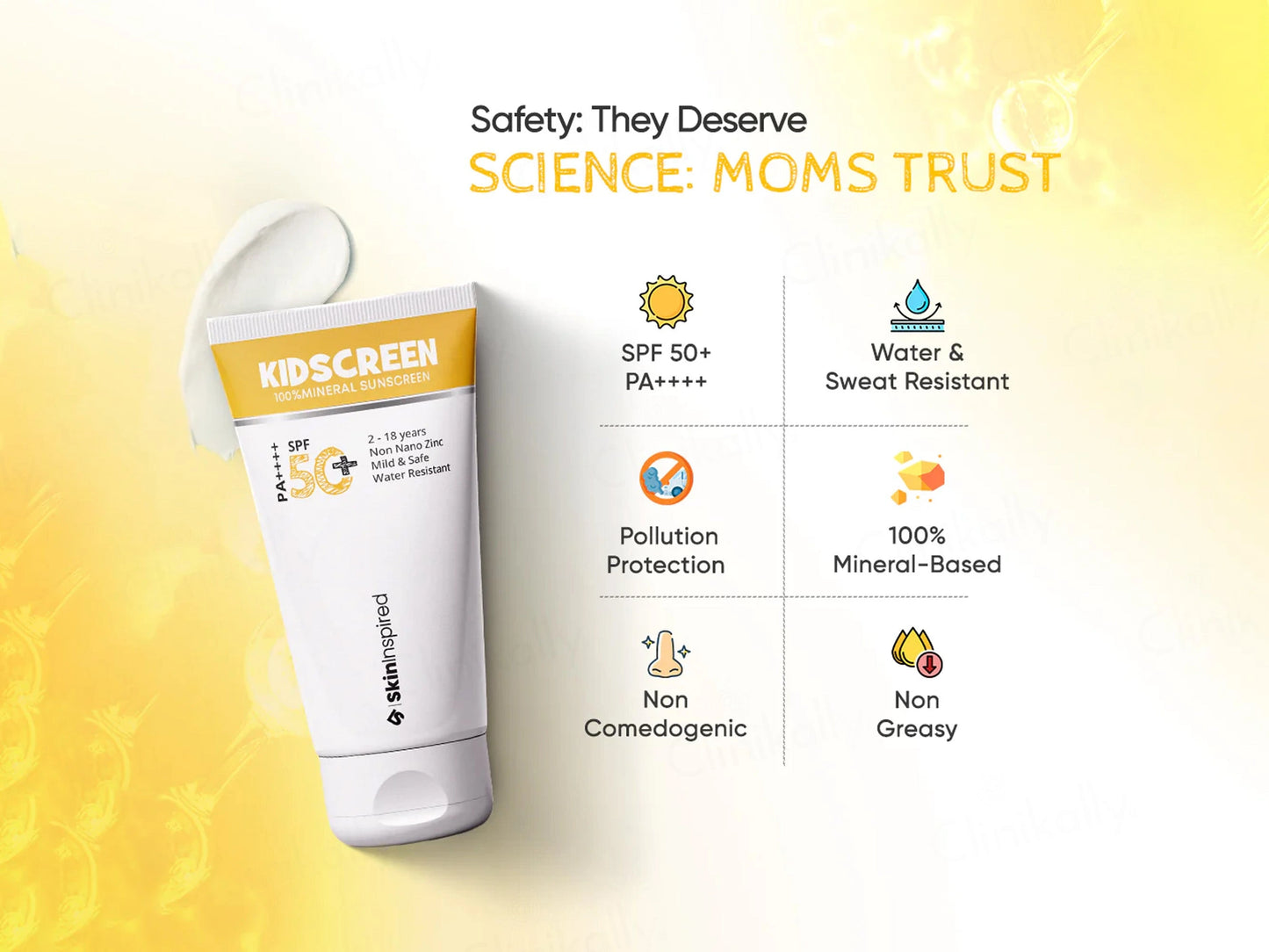 SkinInspired Kidscreen 100 Percent Mineral Sunscreen SPF 50 PA