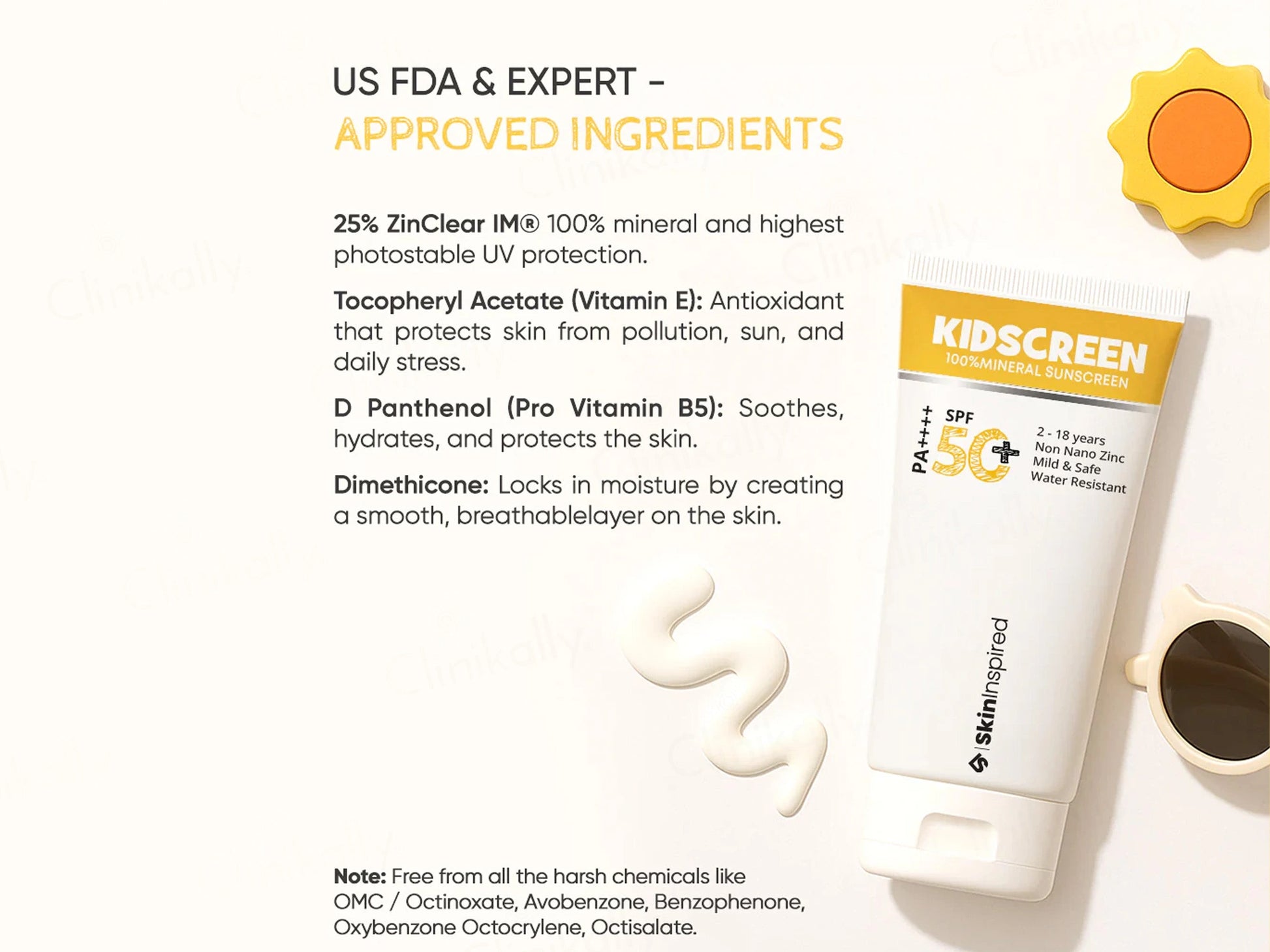 SkinInspired Kidscreen 100 Percent Mineral Sunscreen SPF 50 PA