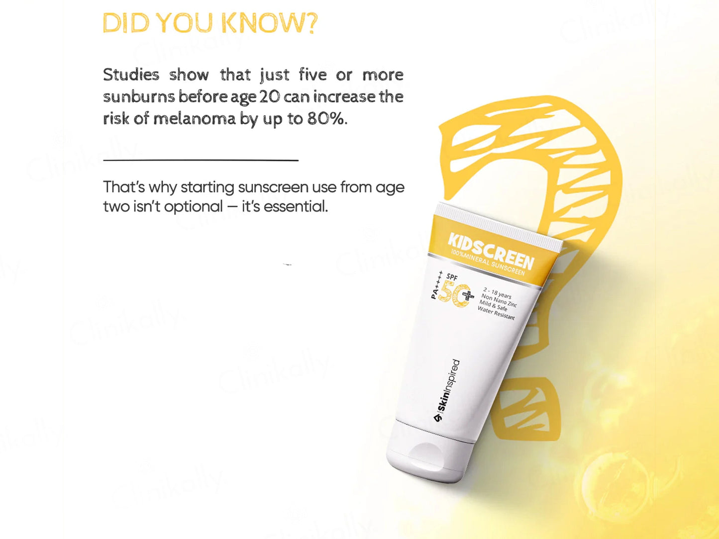 SkinInspired Kidscreen 100 Percent Mineral Sunscreen SPF 50 PA