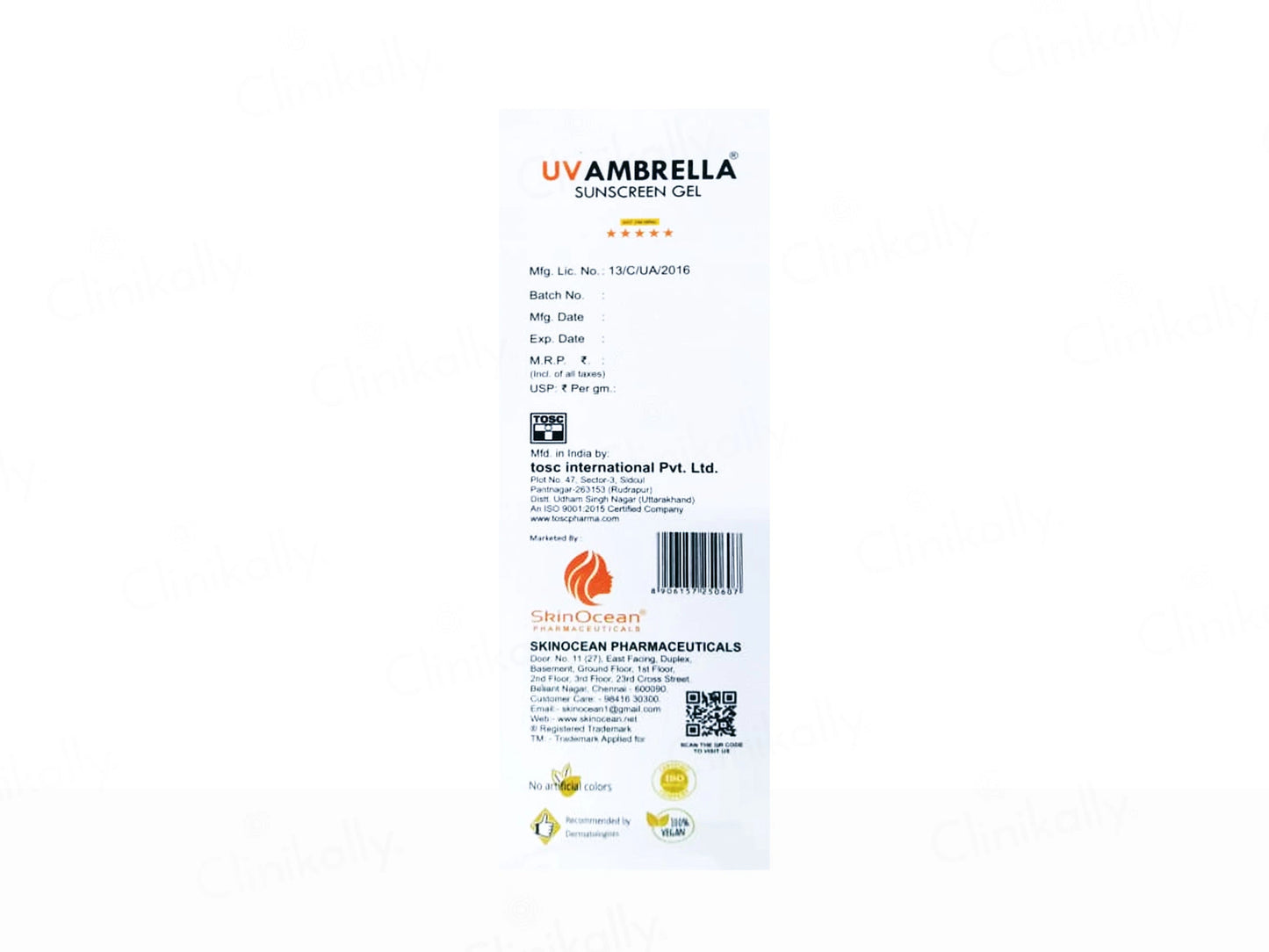 SkinOcean UVambrella Ultra-Matte Dry Touch Sunscreen Gel SPF 50 PA