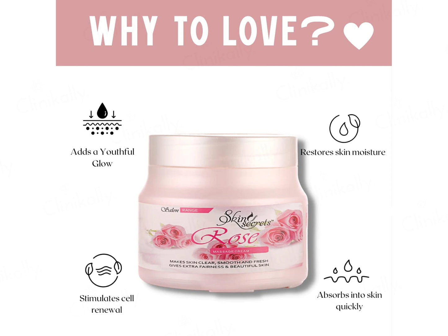 Skin Secrets Rose Massage Cream For Face and  Body