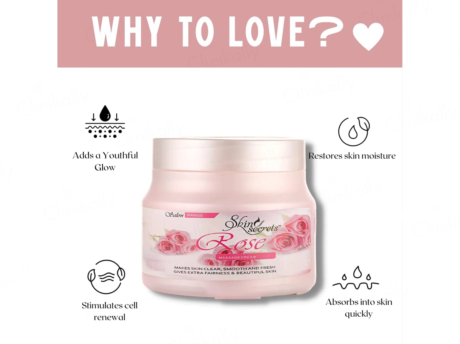 Skin Secrets Rose Massage Cream For Face and  Body