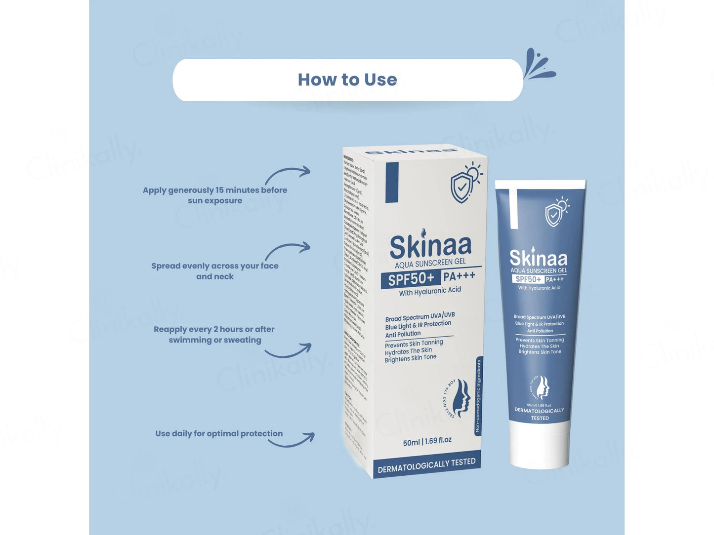 Skinaa Aqua Hyaluronic Acid Sunscreen Gel SPF 50 PA