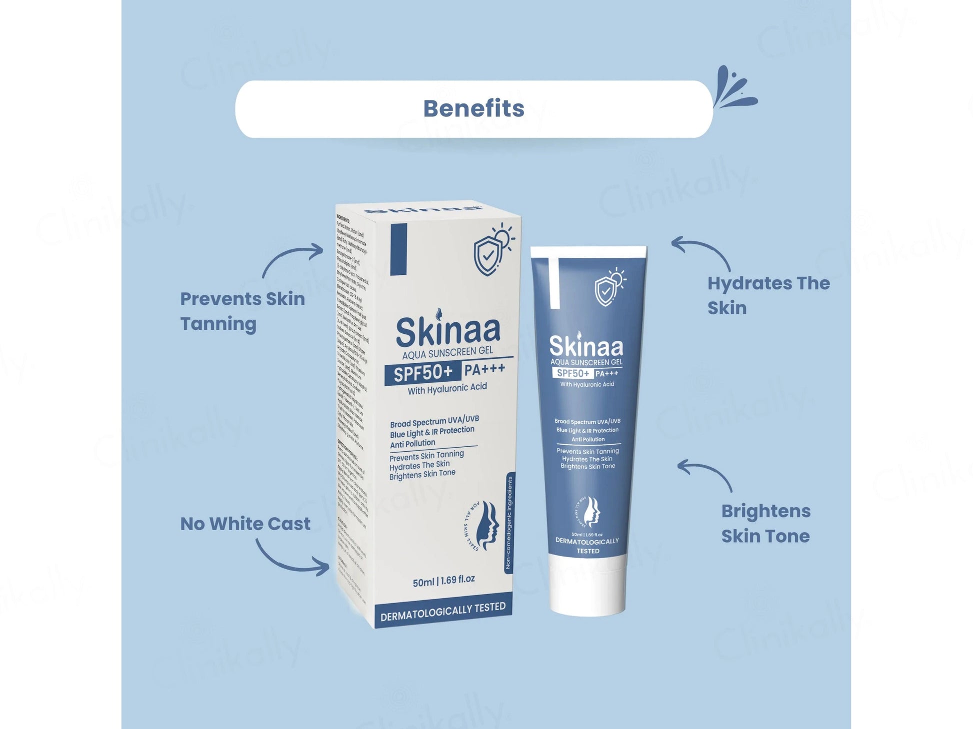 Skinaa Aqua Hyaluronic Acid Sunscreen Gel SPF 50 PA