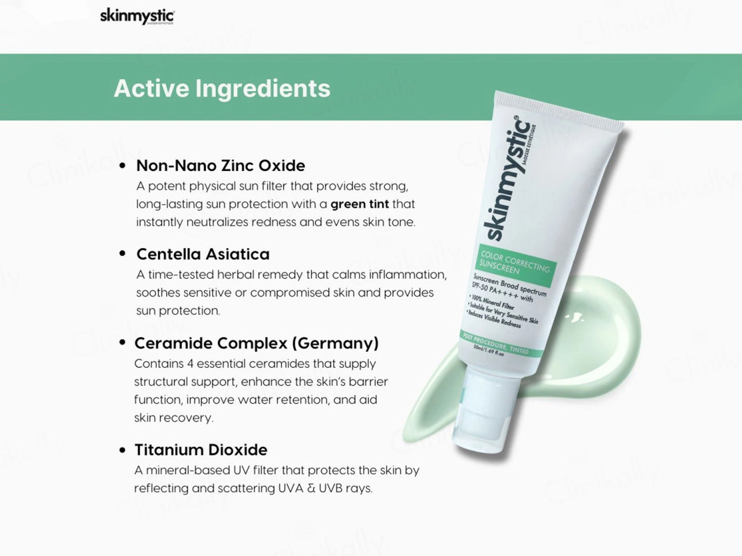 Skinmystic Color Correcting Post Procedure Tinted Sunscreen SPF 50 PA