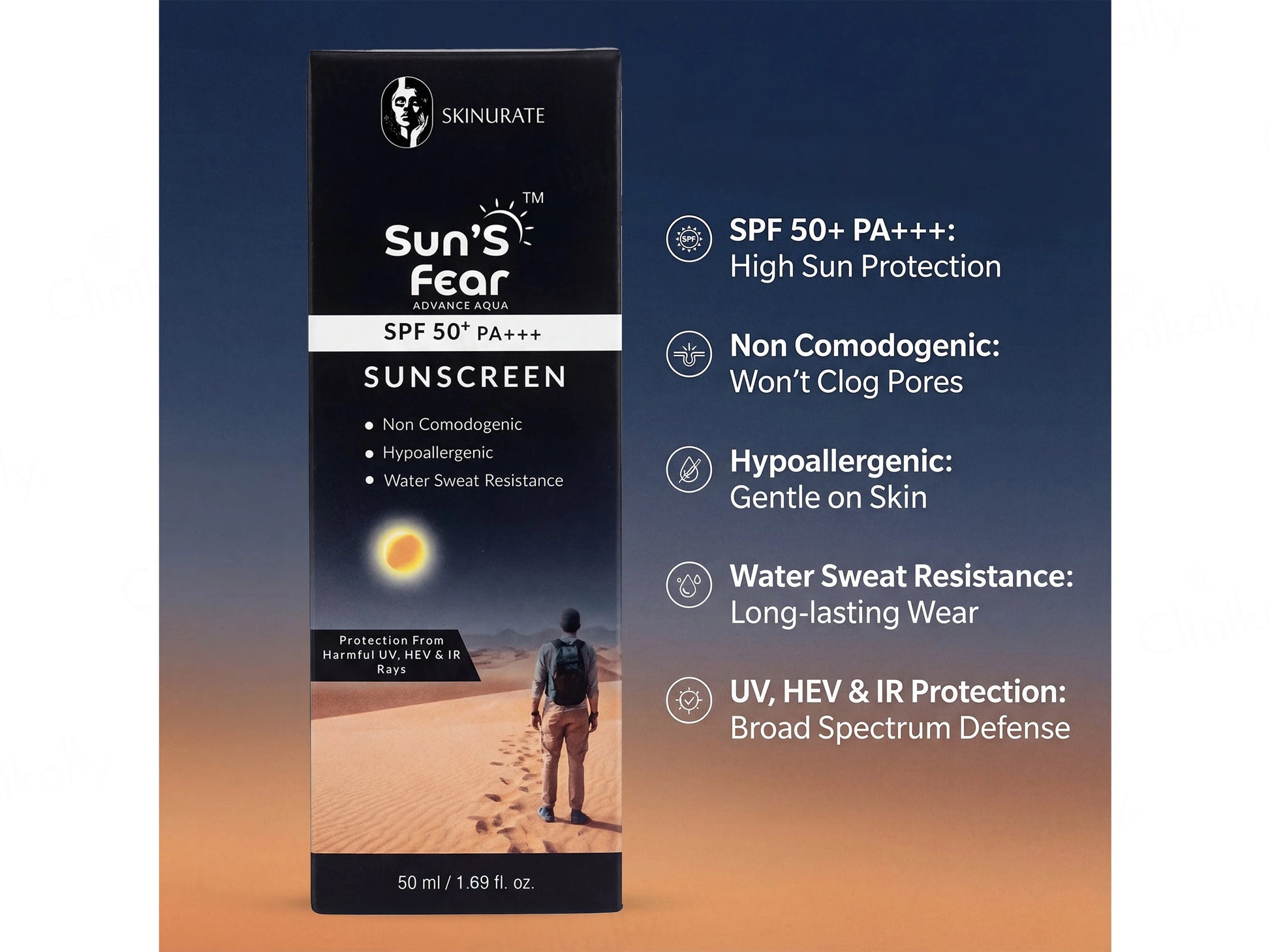 Skinurate Sun's Fear Advance Aqua Sunscreen SPF 50 PA