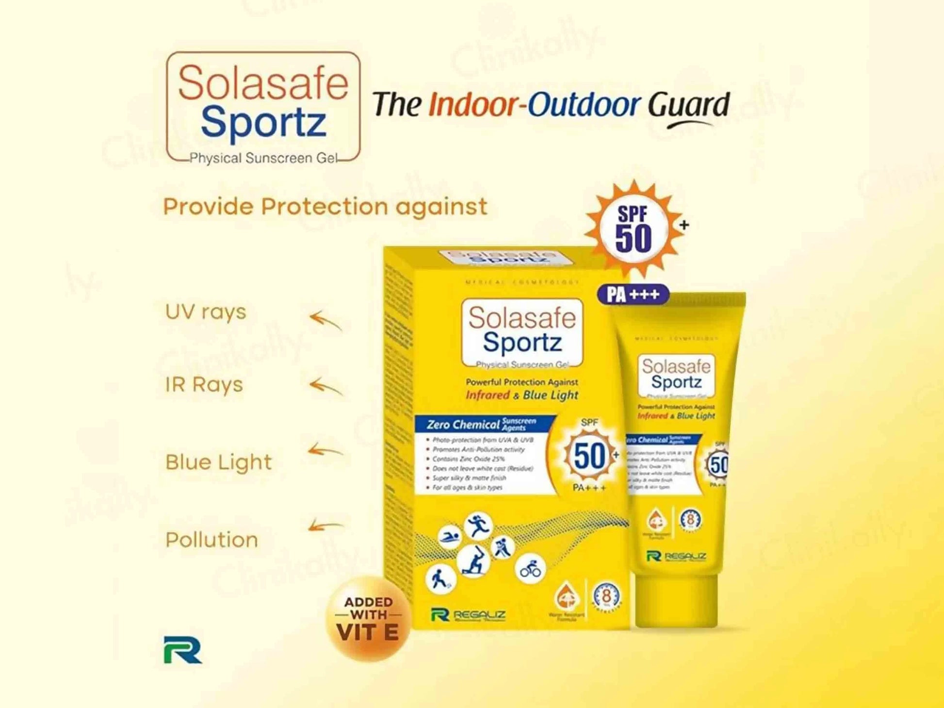 Solasafe Sportz Physical Sunscreen Gel SPF 50 PA