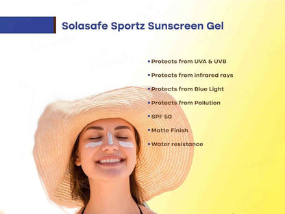 Solasafe Sportz Physical Sunscreen Gel SPF 50 PA