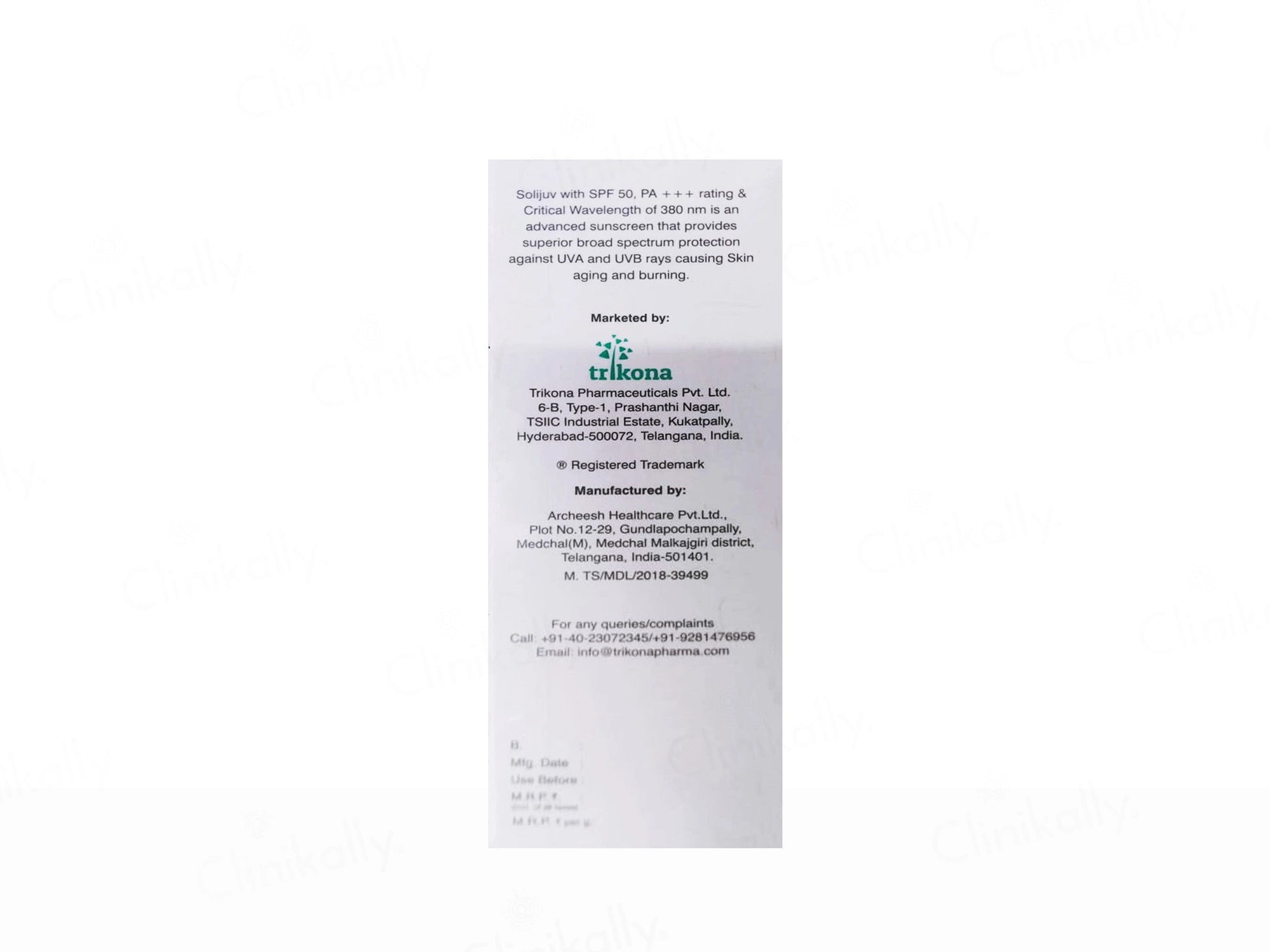Solijuv Superior Sunscreen Gel SPF 50 PA