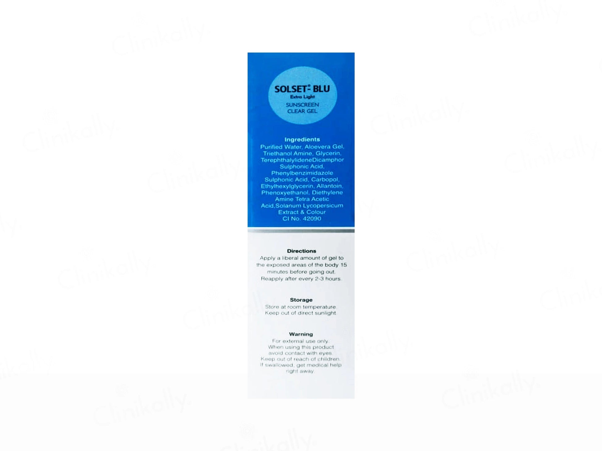 Solset-Blue Extra Light Sunscreen Clear Gel
