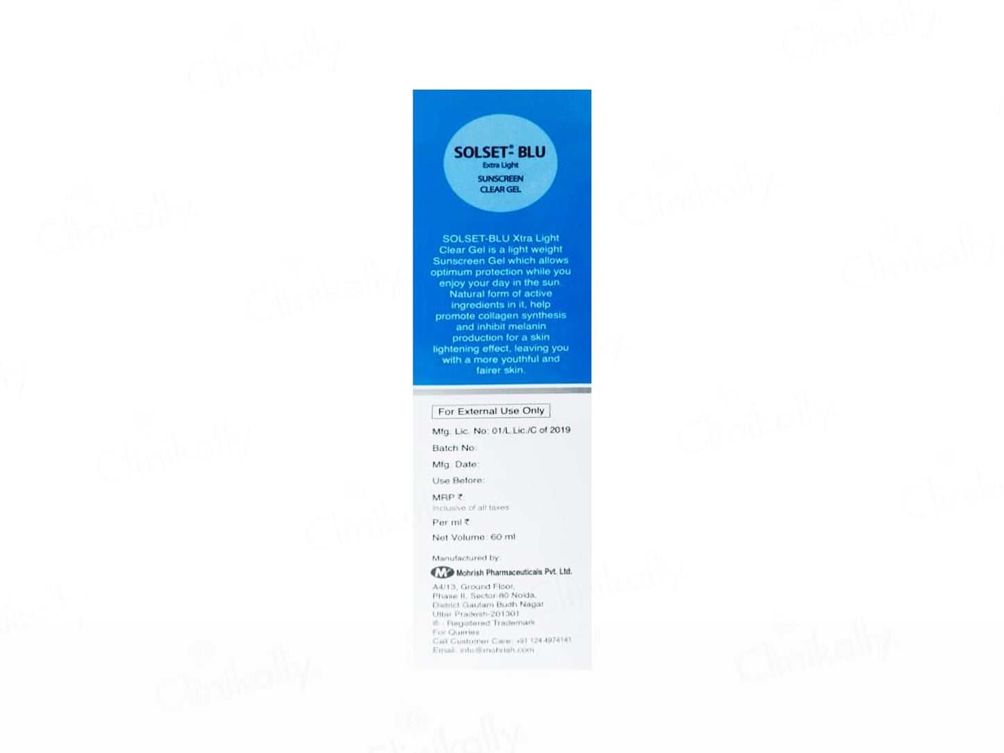 Solset-Blue Extra Light Sunscreen Clear Gel