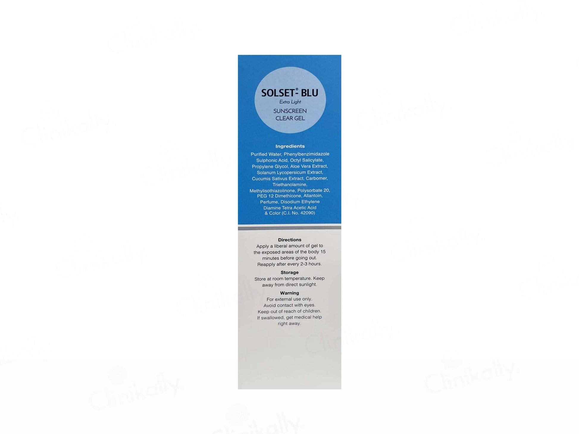 Solset-Blue Extra Light Sunscreen Clear Gel