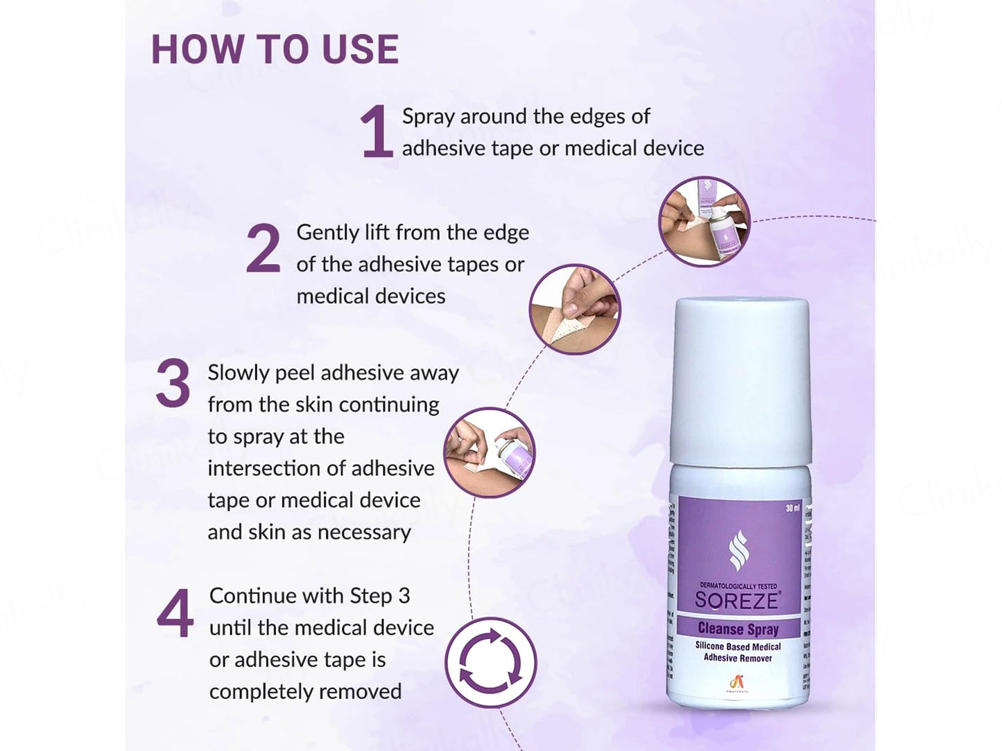 Soreze Cleanse Medical Adhesive Remover Spray