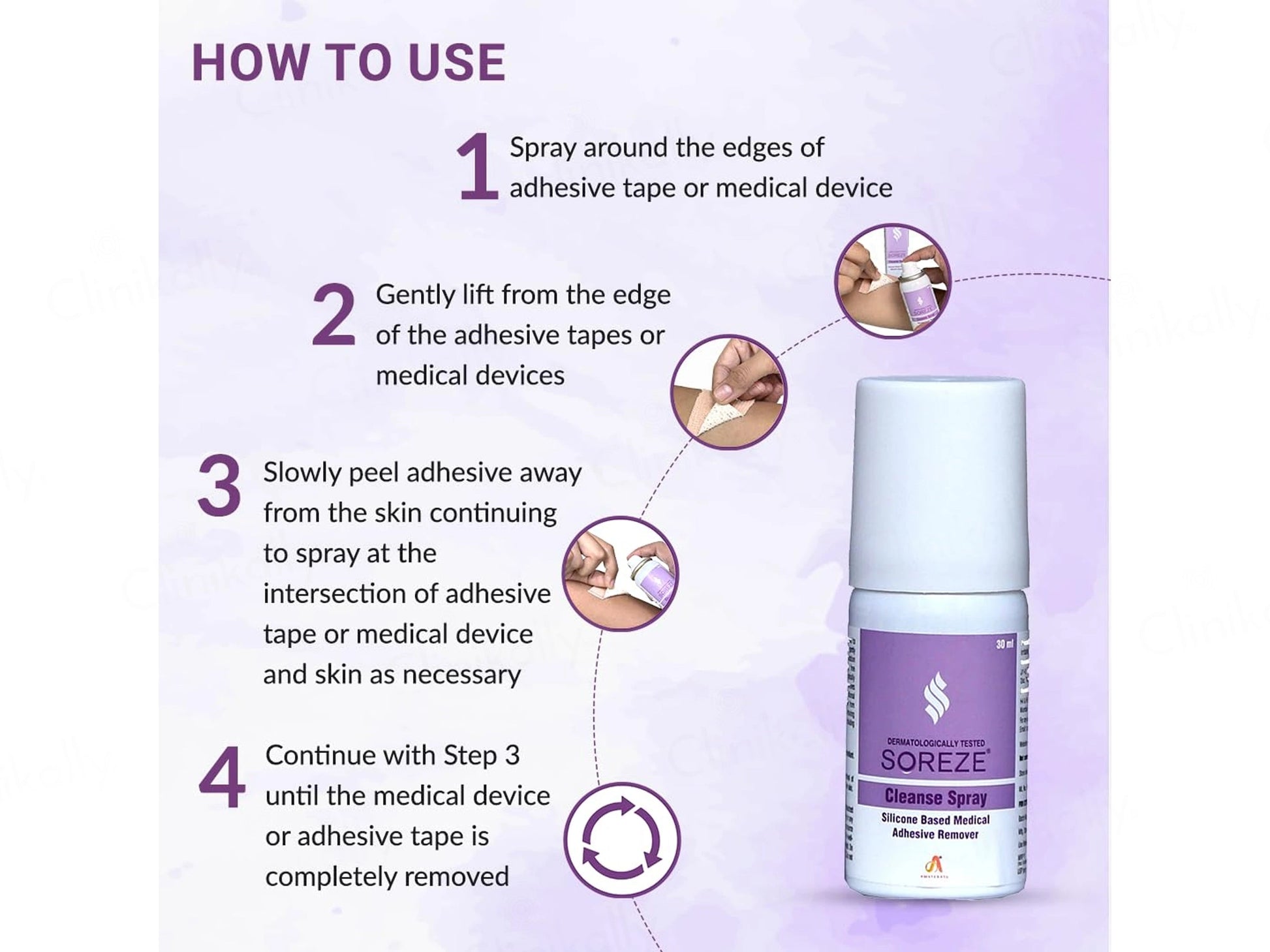 Soreze Cleanse Medical Adhesive Remover Spray