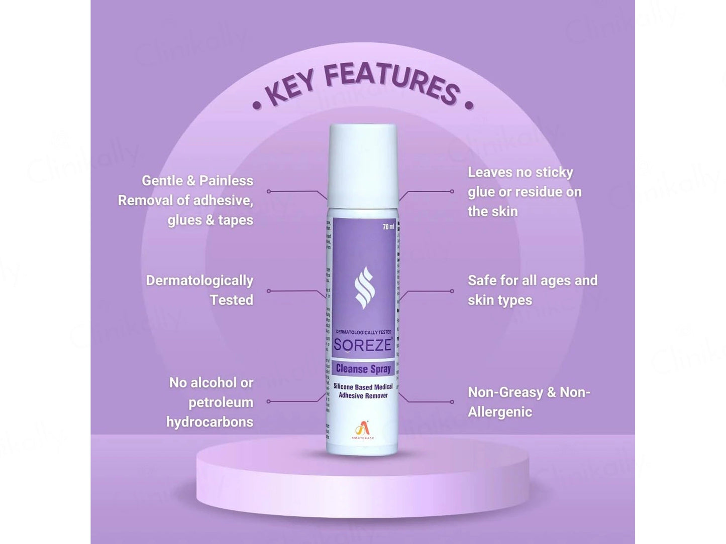 Soreze Cleanse Medical Adhesive Remover Spray