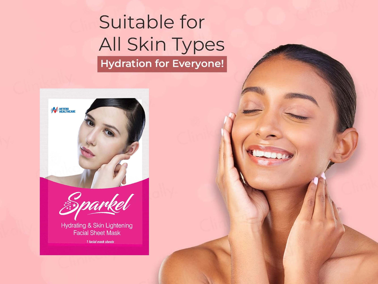 Sparkel Hydrating and  Skin Lightening Facial Sheet Mask