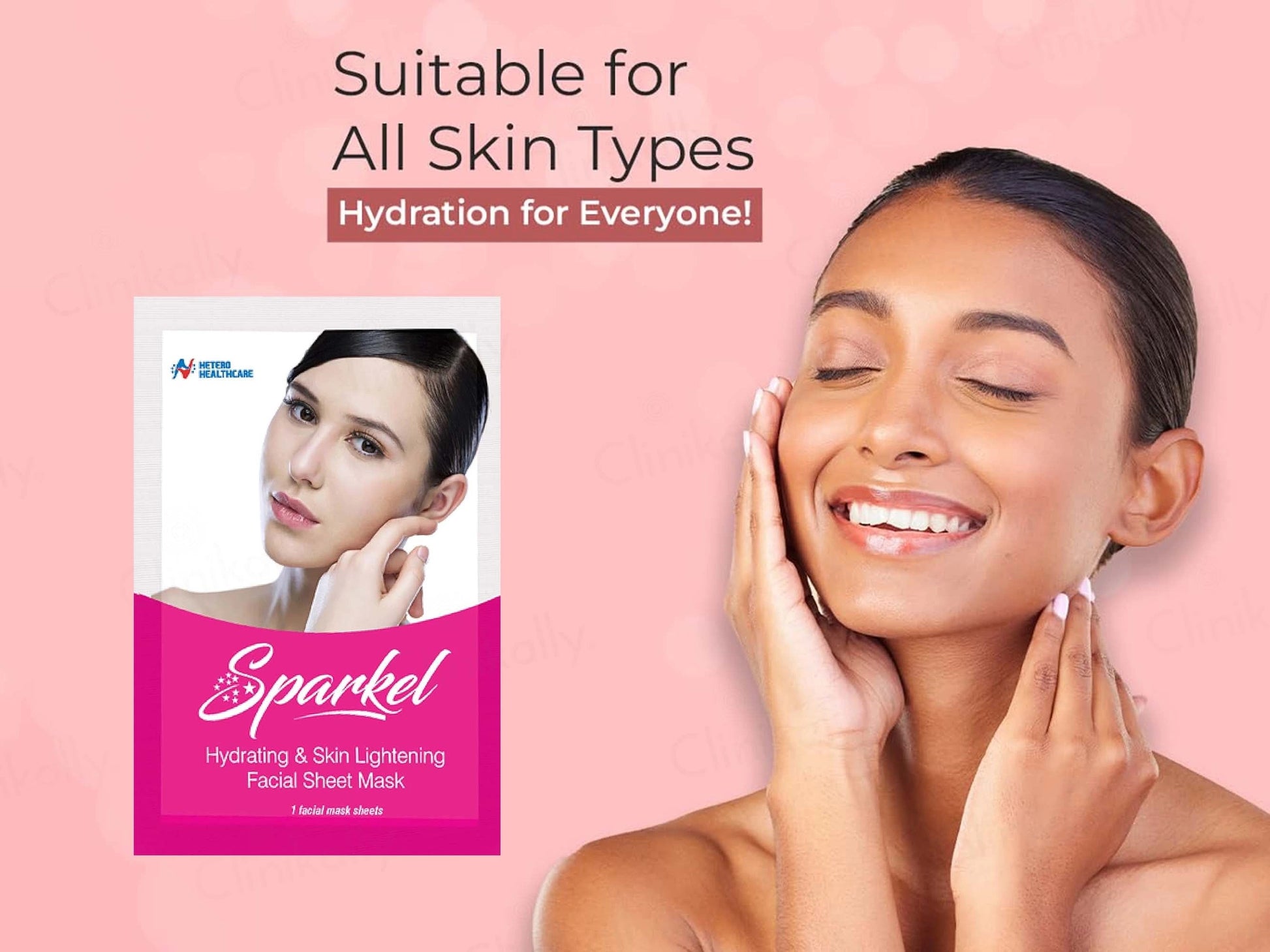Sparkel Hydrating and  Skin Lightening Facial Sheet Mask