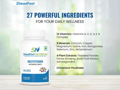 Steadfast Nutrition Multivitamin Multiminerals Wellness Tablet