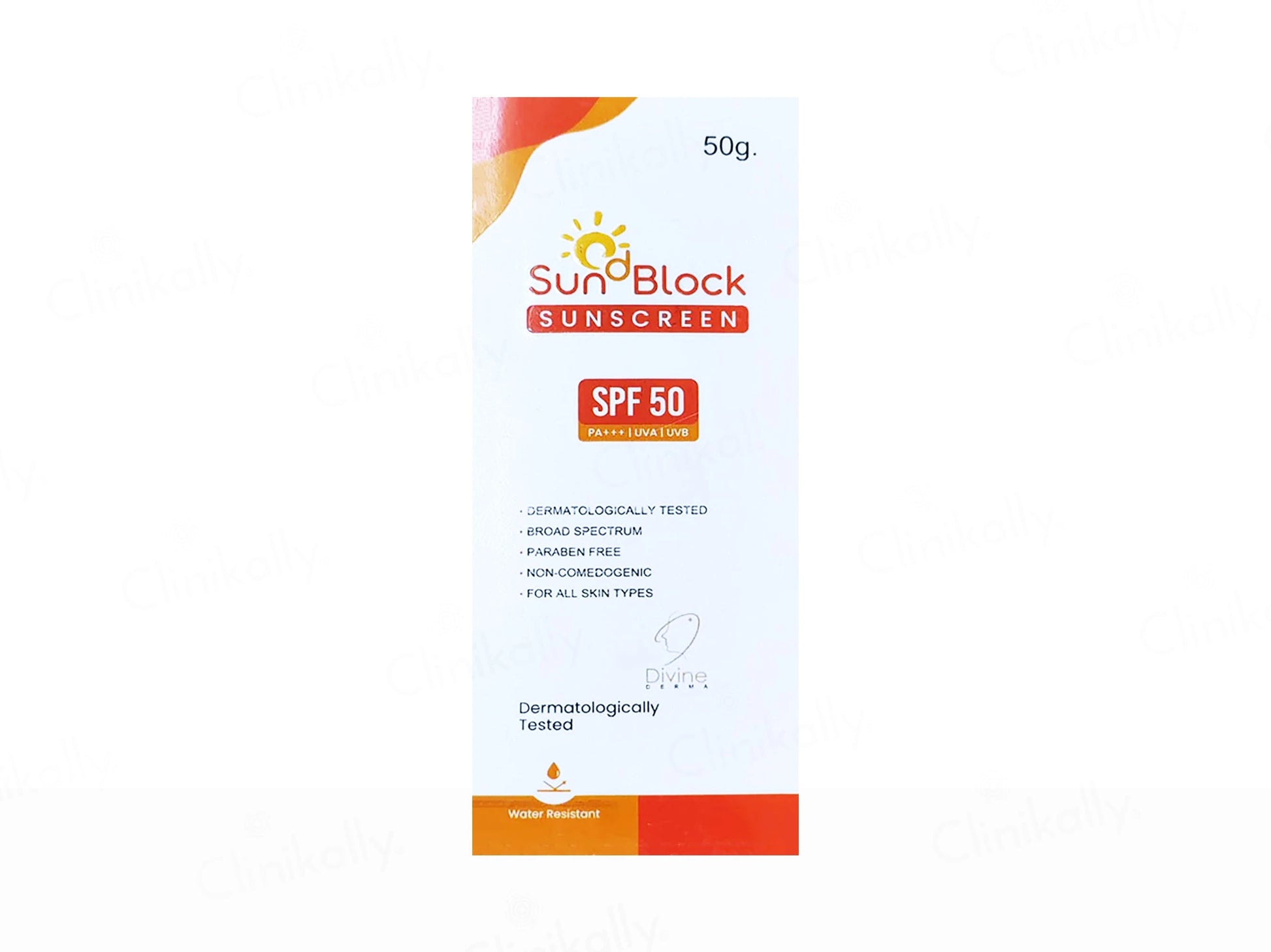 Sun D Block Broad Spectrum Water Resistant Sunscreen SPF 50 PA