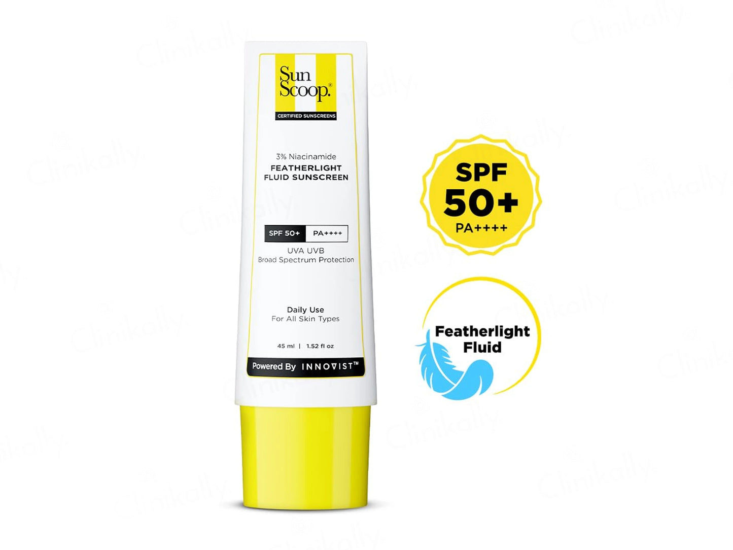 Sun Scoop 3 Percent Niacinamide Featherlight Fluid Sunscreen SPF 50 PA