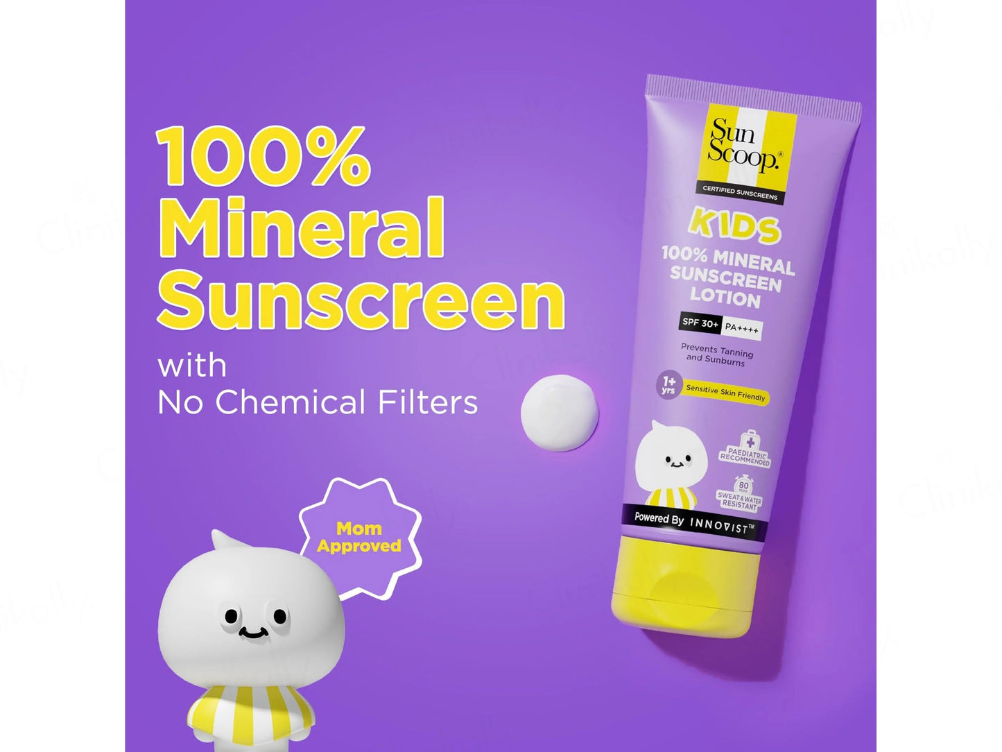Sun Scoop Kids 100 Percent Mineral Sunscreen Lotion SPF 30 PA