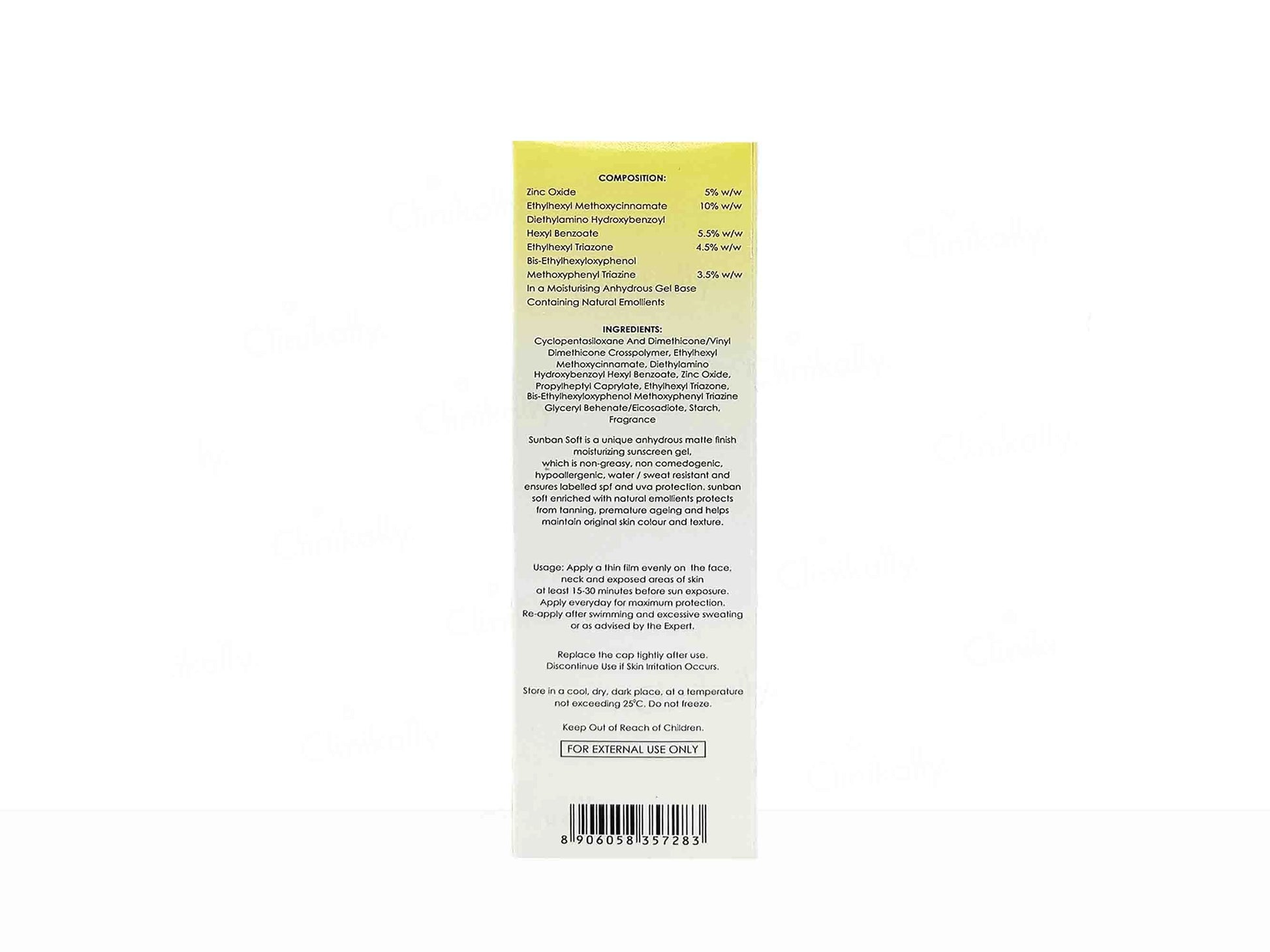 Sunban Soft Gel Nano Zinc Dry-Touch Sunscreen SPF 50