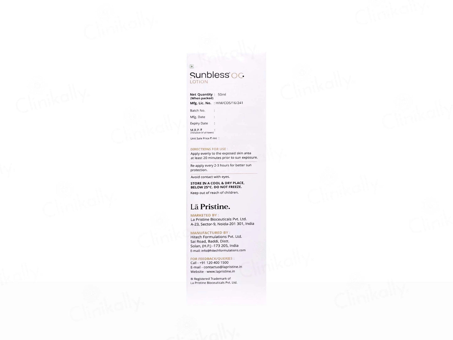 Sunbless OC Oil Control Lotion SPF 50 PA