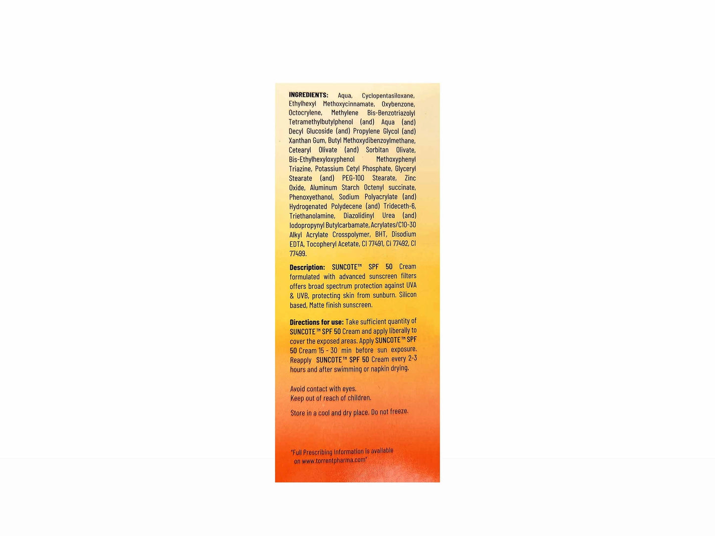 Suncote Sunscreen Cream SPF 50 PA