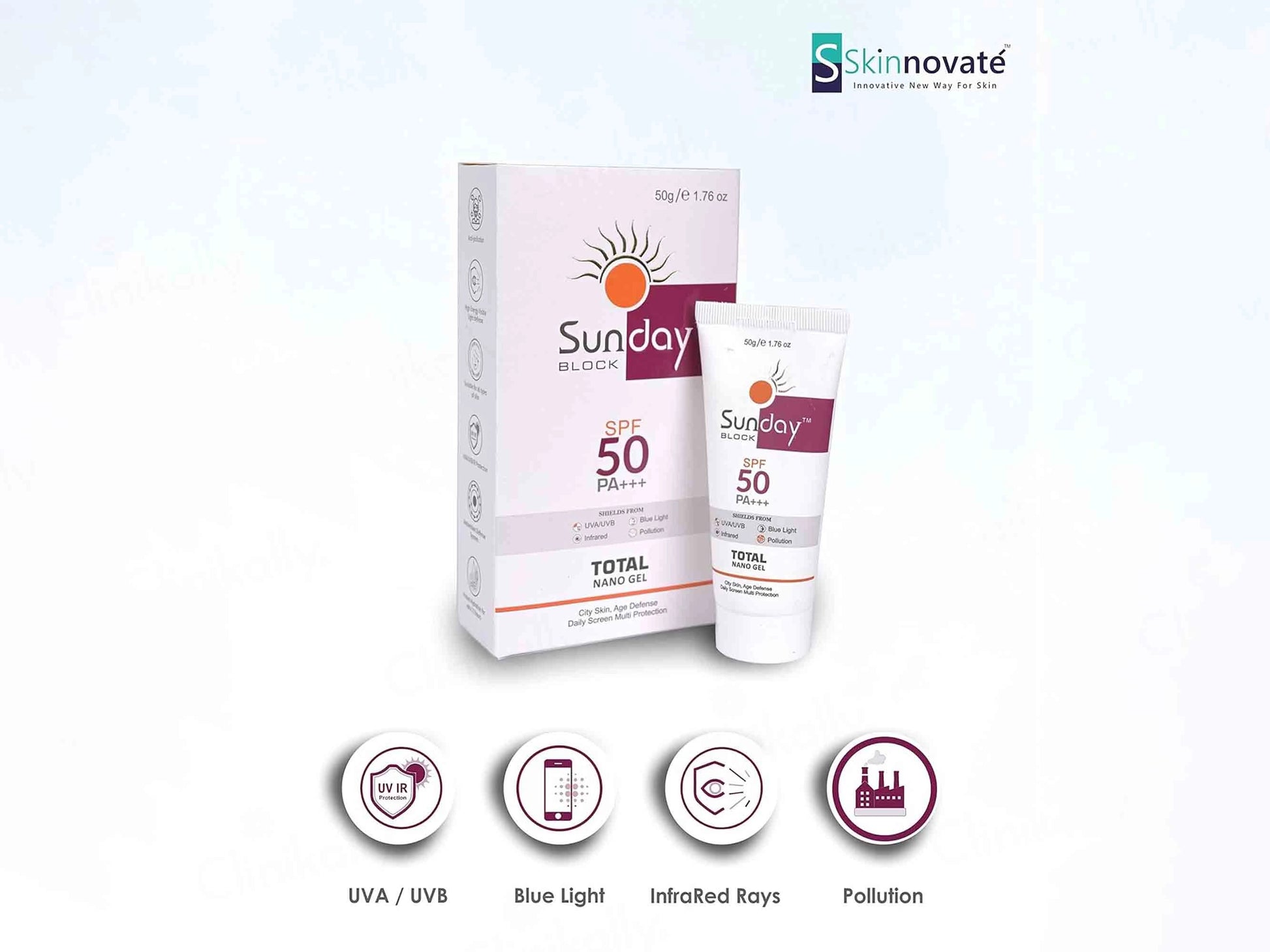Sunday Block Total Nano Gel Sunscreen SPF 50 PA