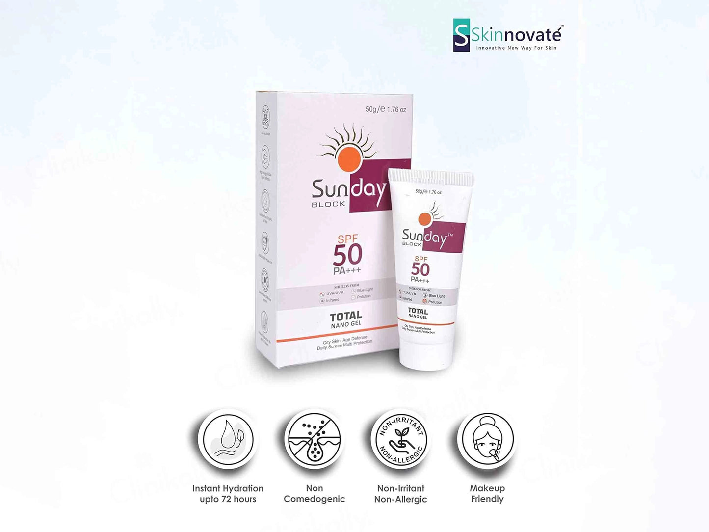 Sunday Block Total Nano Gel Sunscreen SPF 50 PA