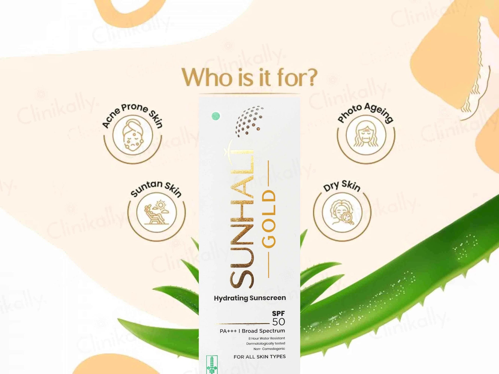 Sunhalt Gold Hydrating Sunscreen SPF 50 PA