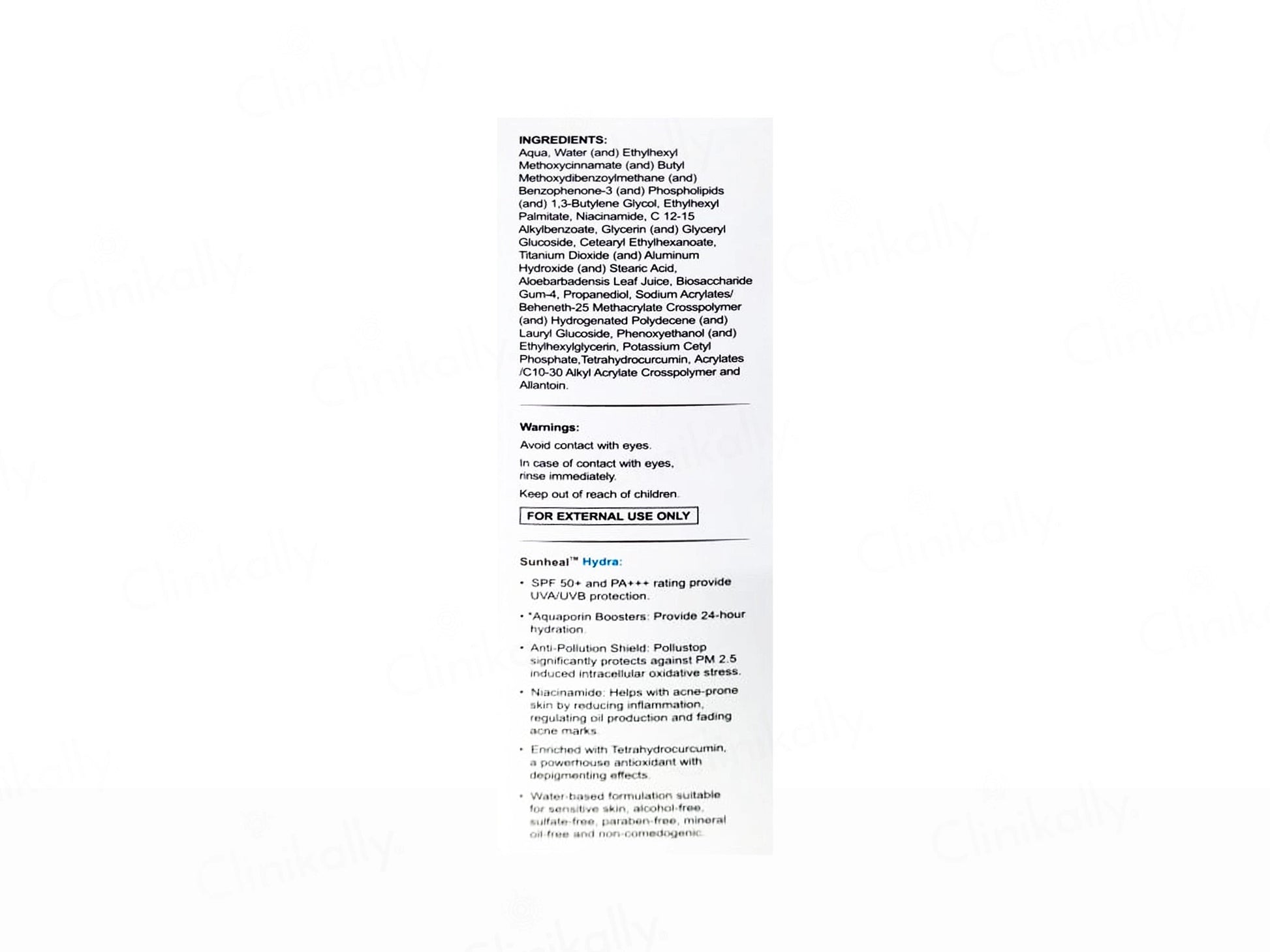 Sunheal Hydra Hydrating Sunscreen Lotion SPF 50 PA