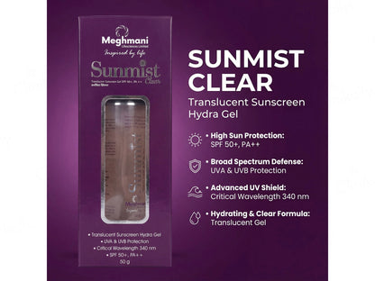 Sunmist Clear Translucent Sunscreen Gel SPF 50 PA