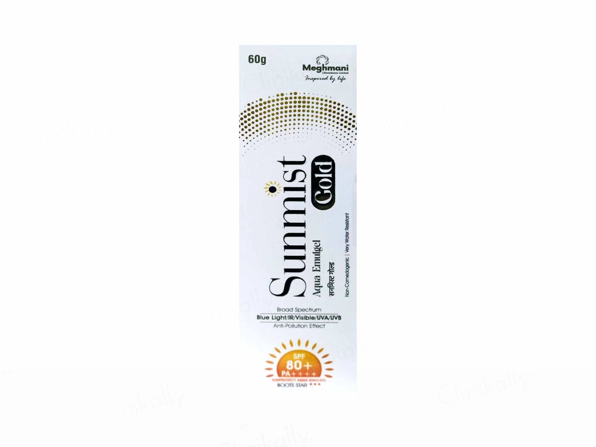 Sunmist Gold Aqua Emulgel Sunscreen SPF 80 PA
