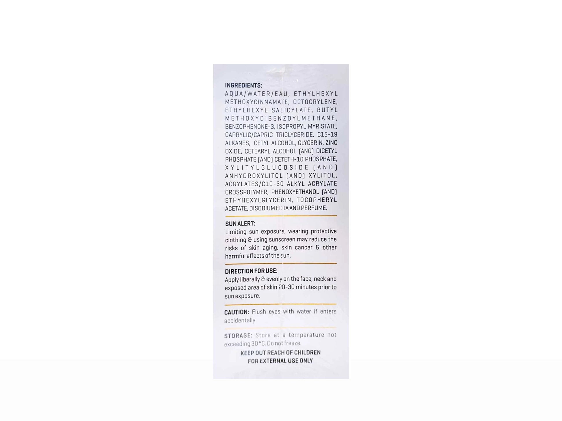 Sunniza Sunscreen Lotion SPF 40