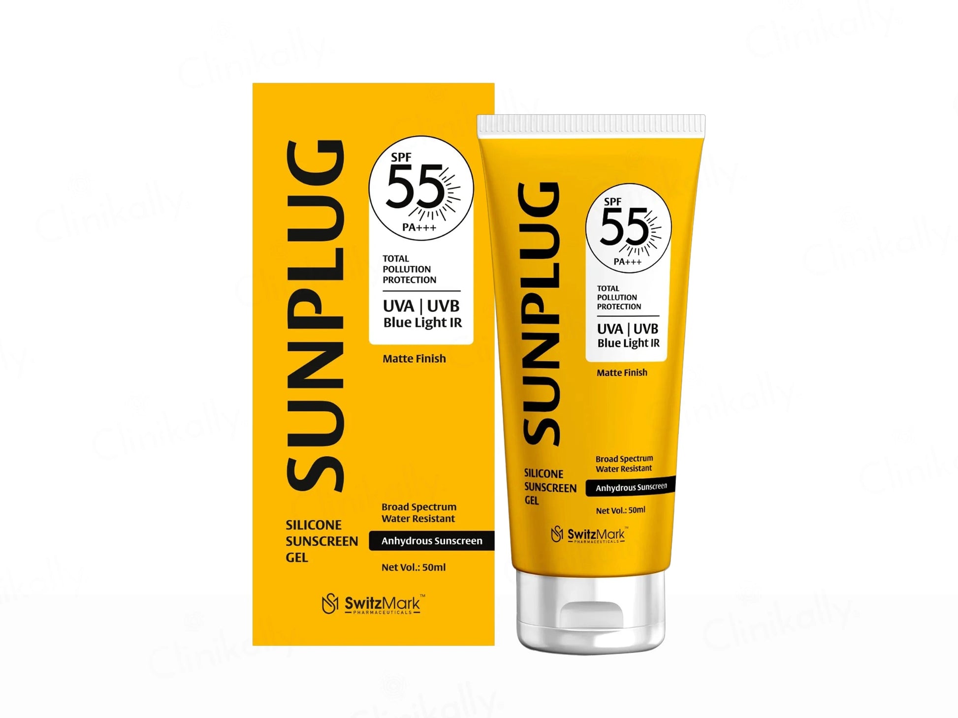 Sunplug Silicone Anhydrous Matte Finish Sunscreen Gel SPF 55 PA