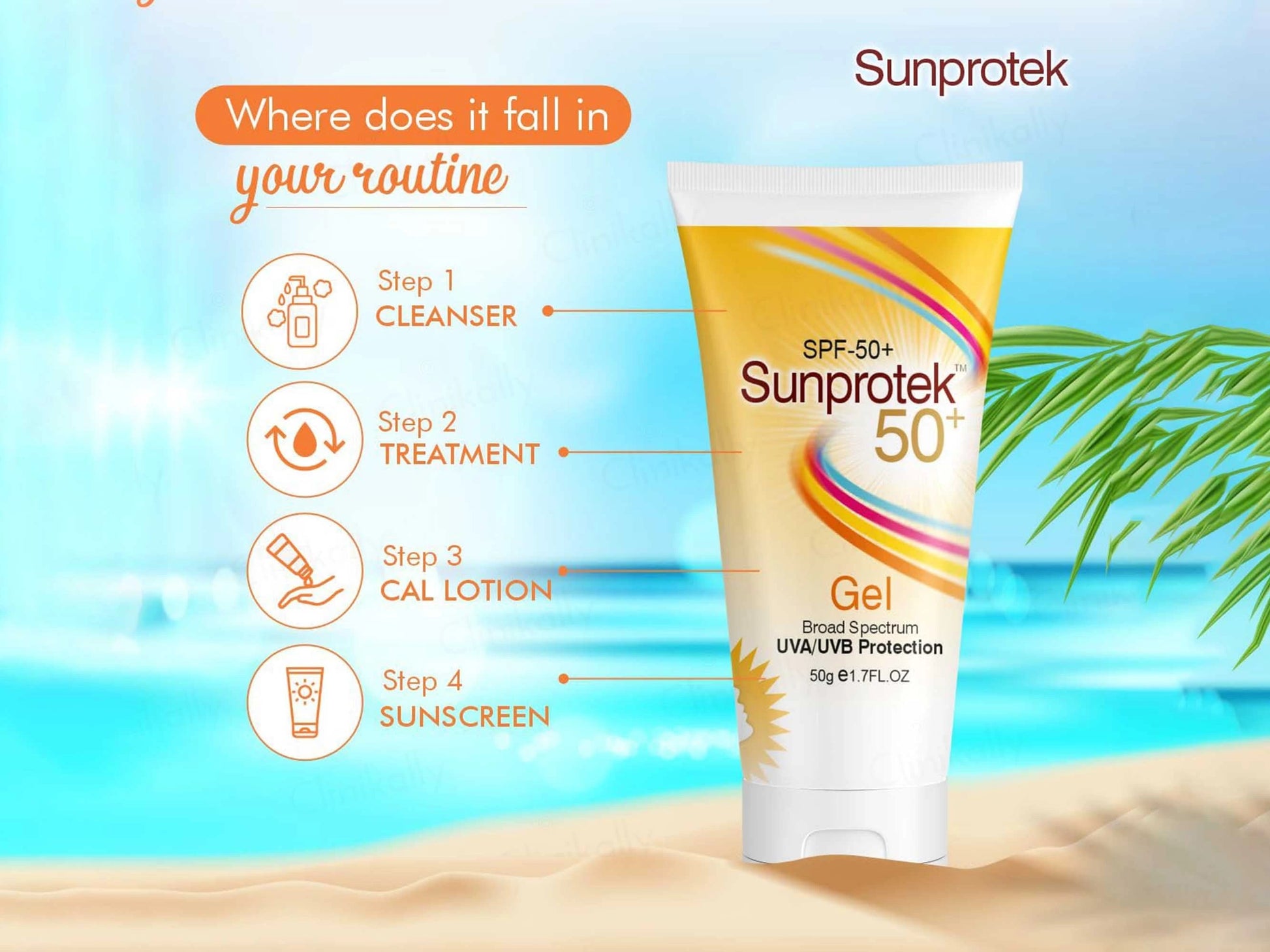 Sunprotek Sunscreen Gel SPF 50 PA
