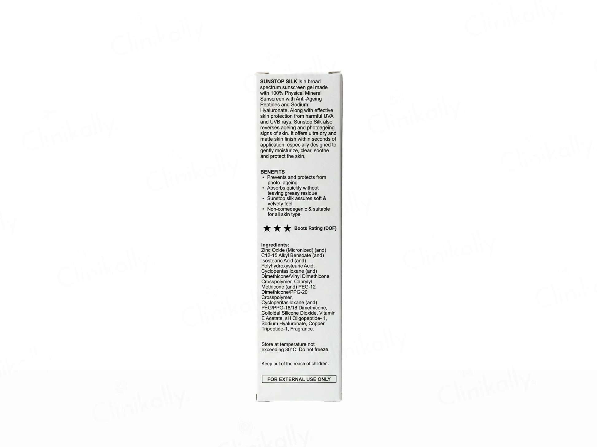 Sunstop Silk Matte Skin Feel Mineral Sunscreen Gel SPF 58