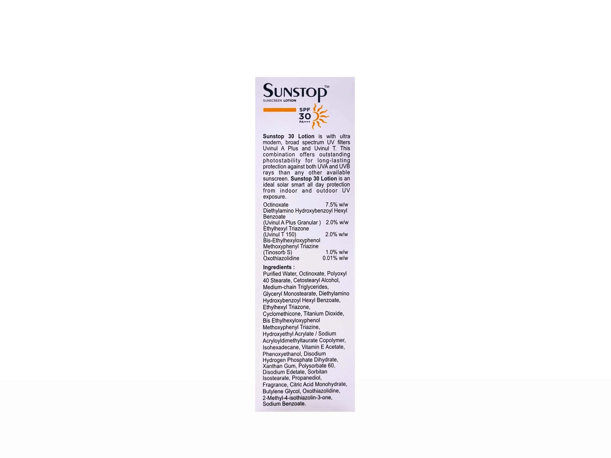Sunstop Sunscreen Lotion SPF 30 PA