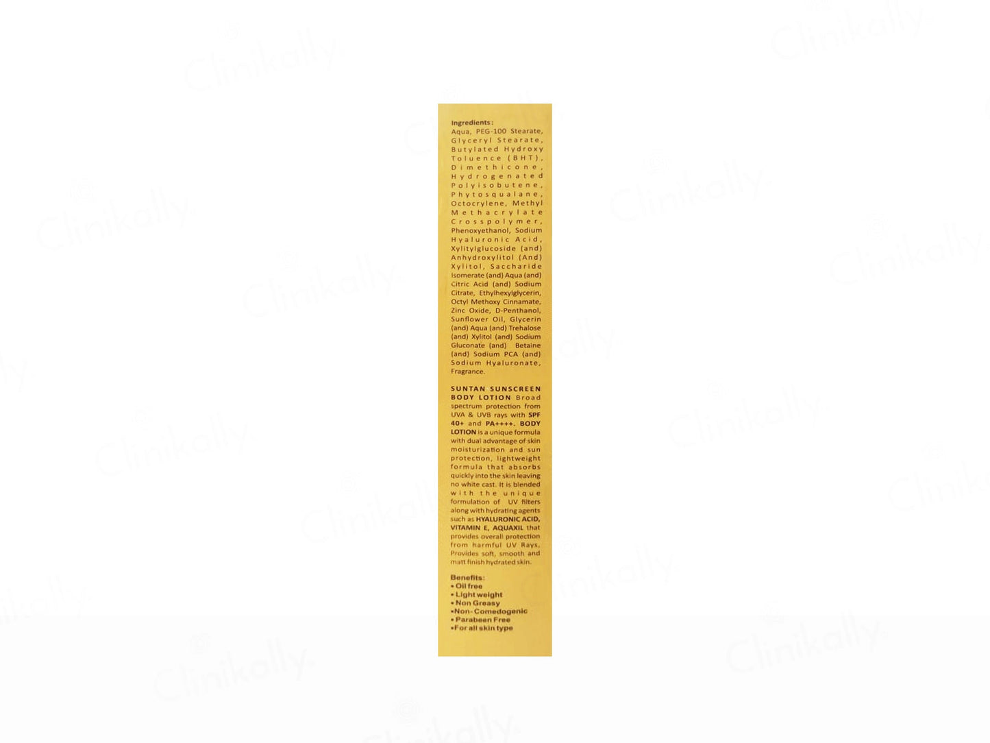 Suntan Body Lotion Moisturizing Sunscreen SPF 50 PA