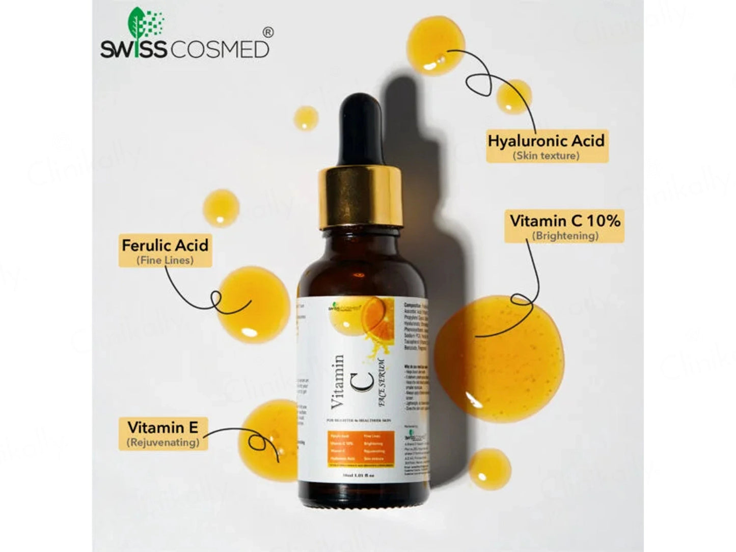 Swisscosmed Vitamin C Face Serum For Brighter and  Healthier Skin
