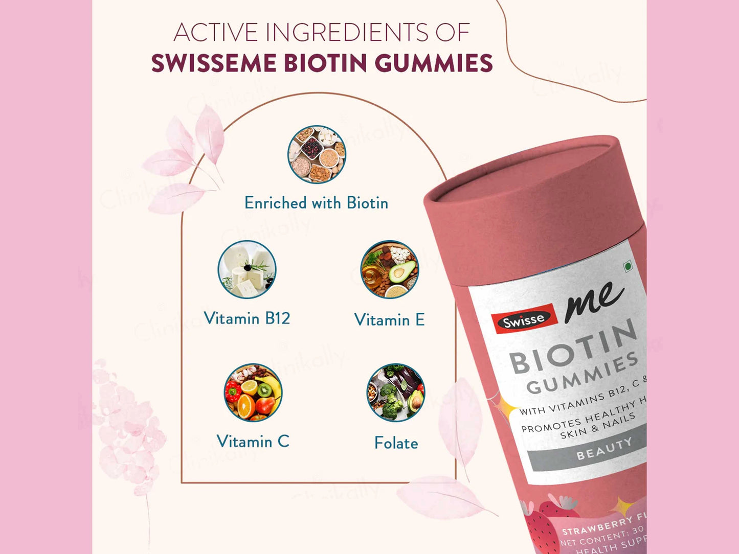 SwisseMe Beauty Biotin Gummies - Strawberry Flavour