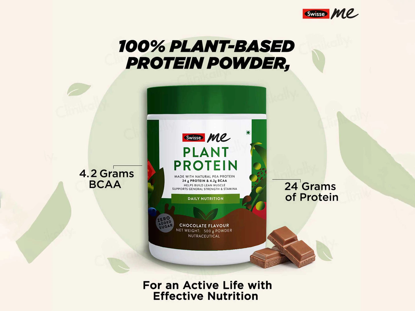 SwisseMe Daily Nutrition Plant Protein Powder - Chocolate Flavour