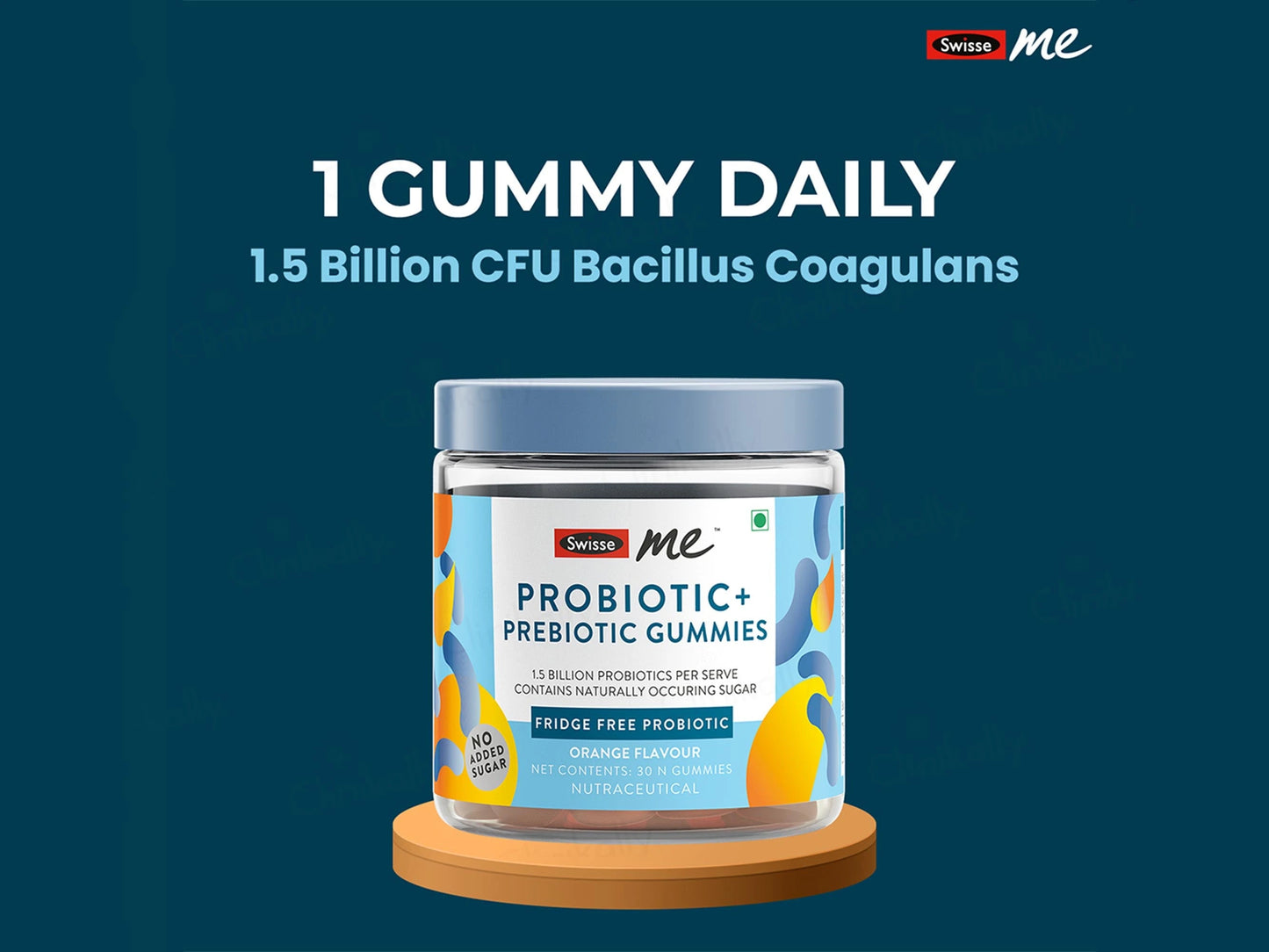 SwisseMe Probiotic  Prebiotic Gummies - Orange Flavour