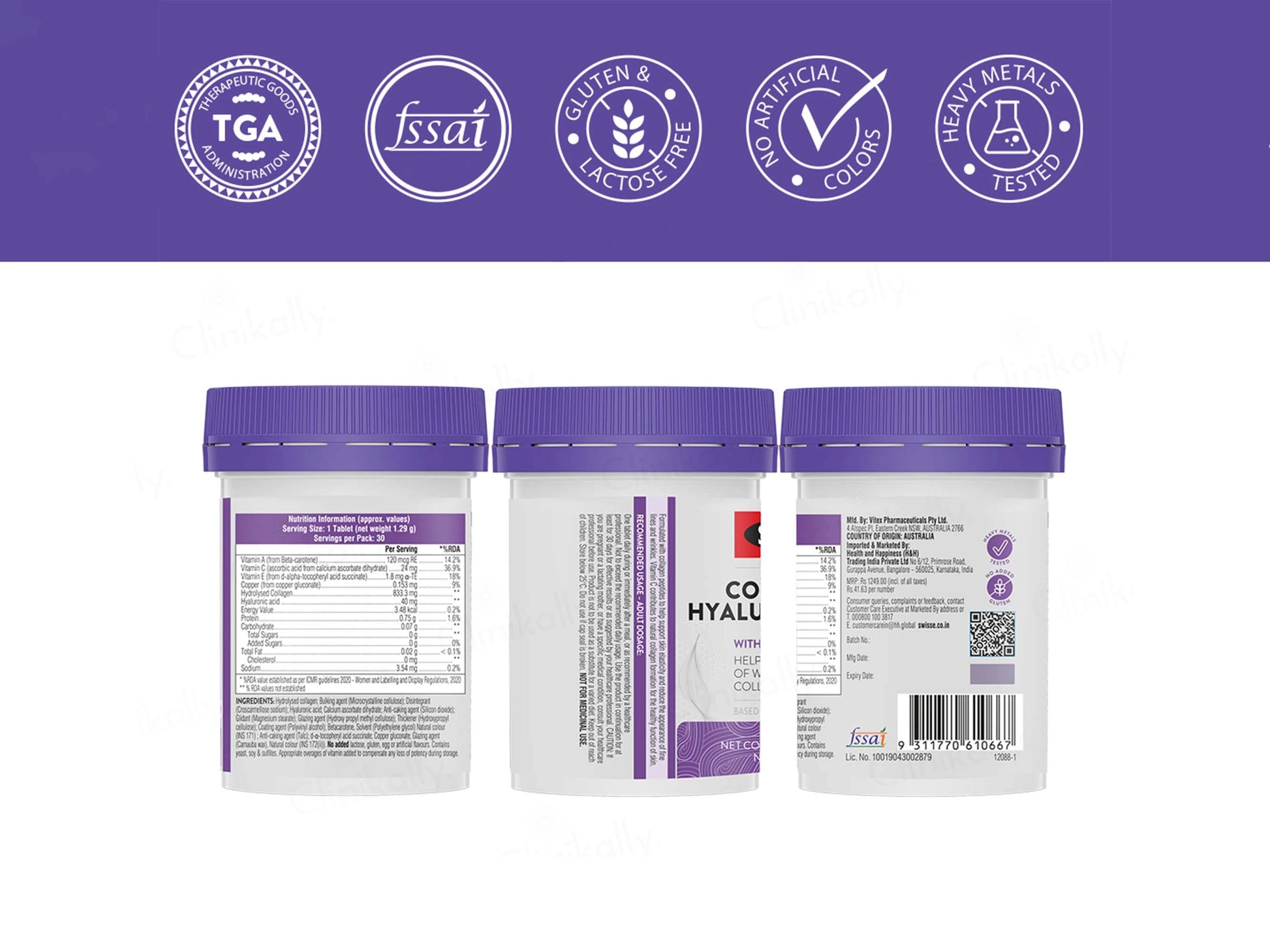 Swisse Beauty Collagen  Hyaluronic Acid Tablet