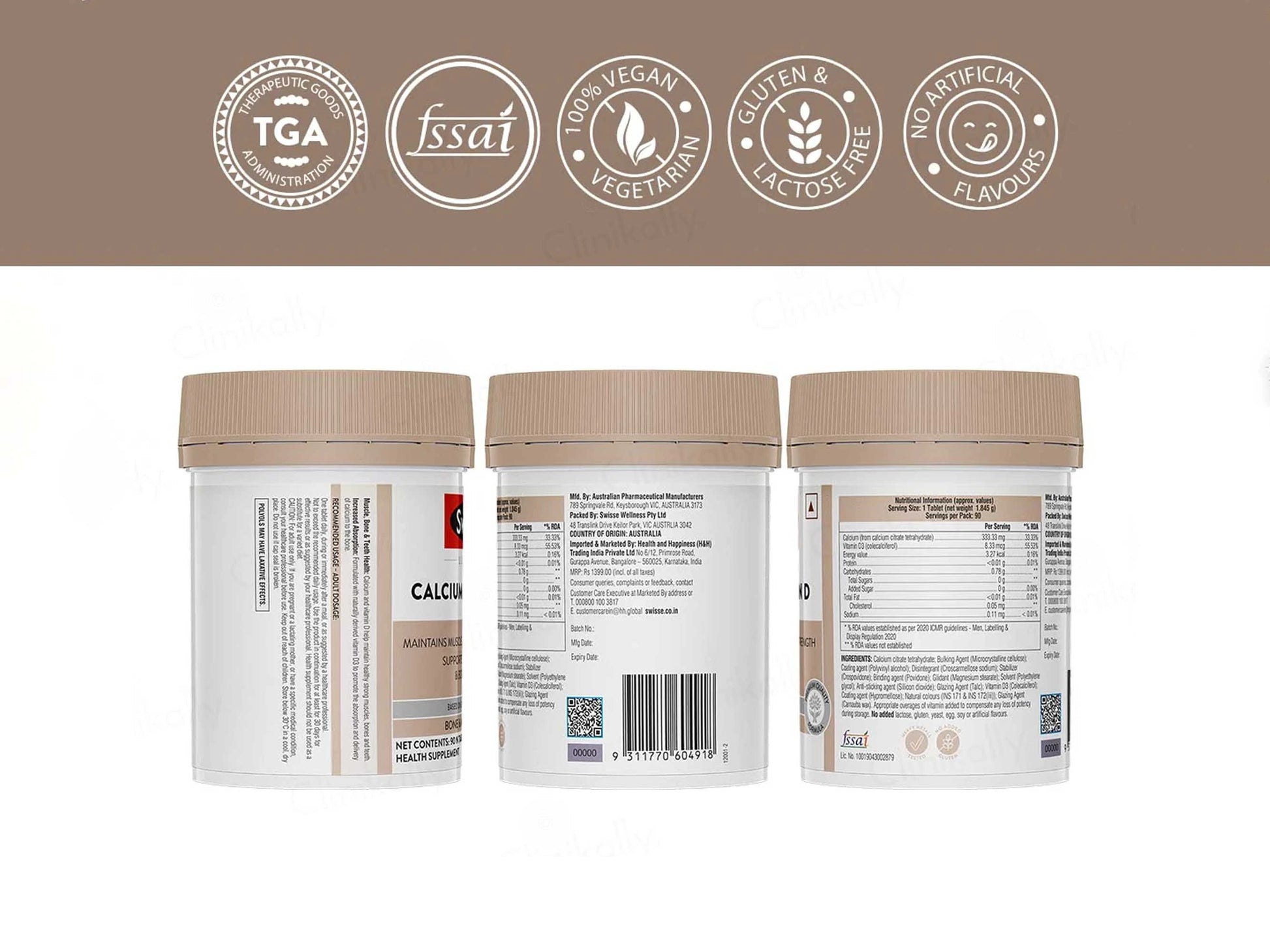 Swisse Ultiboost Calcium  Vitamin D Tablet