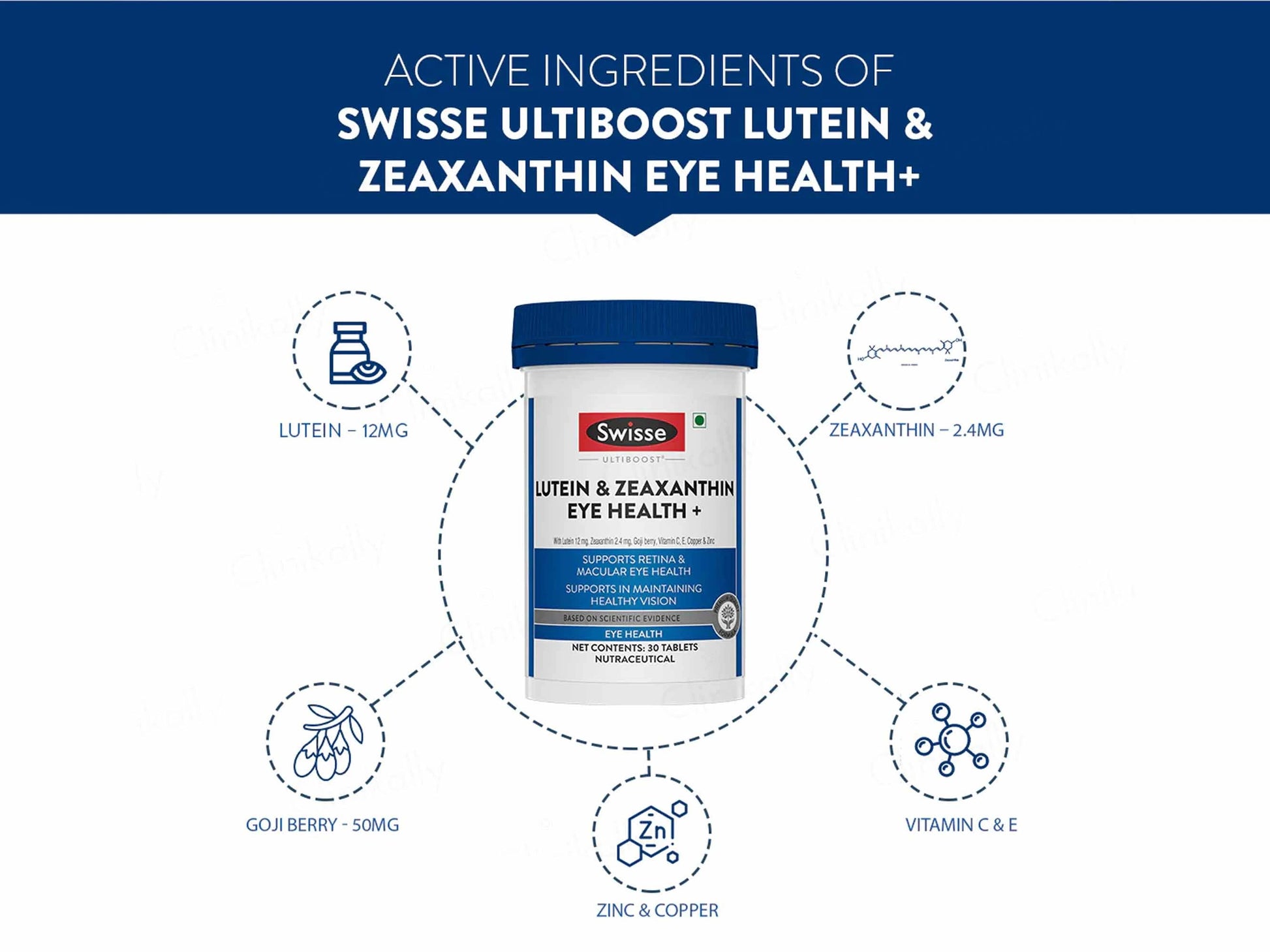 Swisse Ultiboost Lutein and  Zeaxanthin Eye Health Tablet